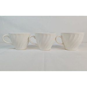 Sheffield Bone White 2 3/4" Set Of 3 Replacement Coffee Tea Cups Only